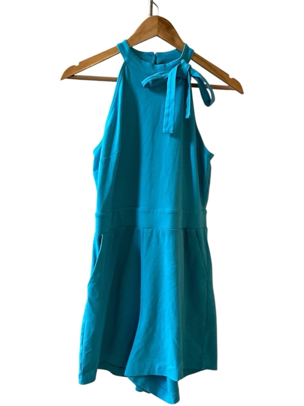 New York & Company Sleeveless Tie-Neck Romper